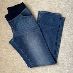 Liz Lange Maternity Semi Evase Boot Cut Jeans, Size 10